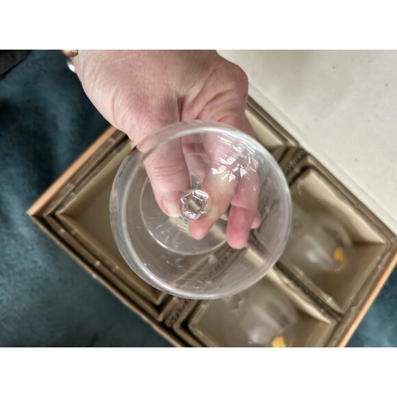 Courvoisier Cognac Napoleon Footed Snifter Glasses In Box Jarnac-France Vintage - Picture 5 of 7